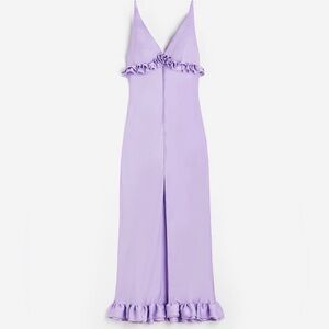 H&M Light Purple Frill Trim Slip Dress in XS